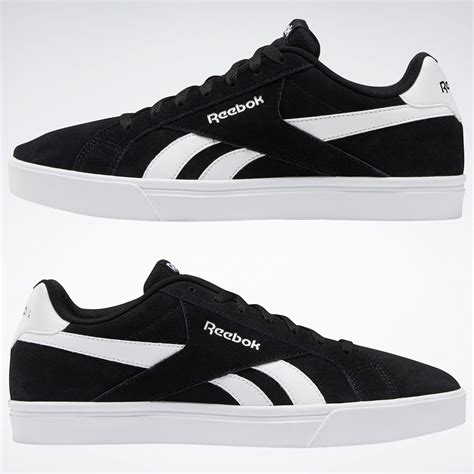 reebok white and black sneakers.